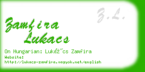 zamfira lukacs business card